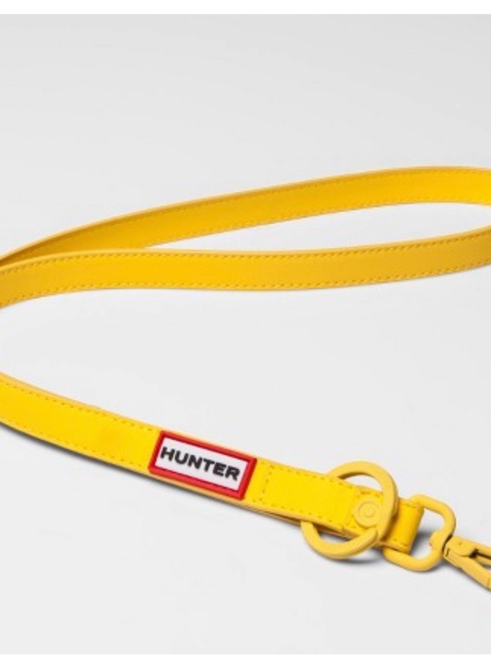 Hunter Yellow Leather Lanyard with Swivel Clip